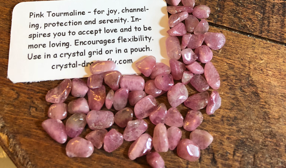pink stones and crystals