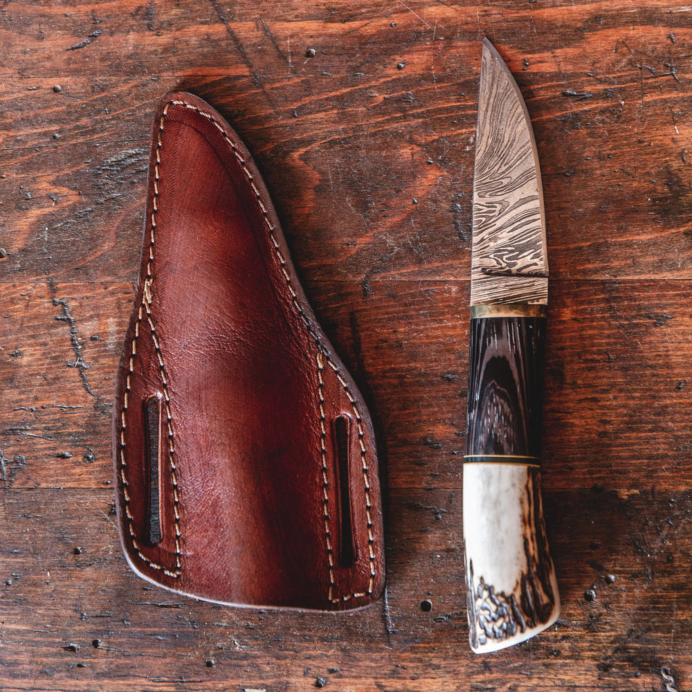 Damascus Lockback Knife – Bradley Mountain