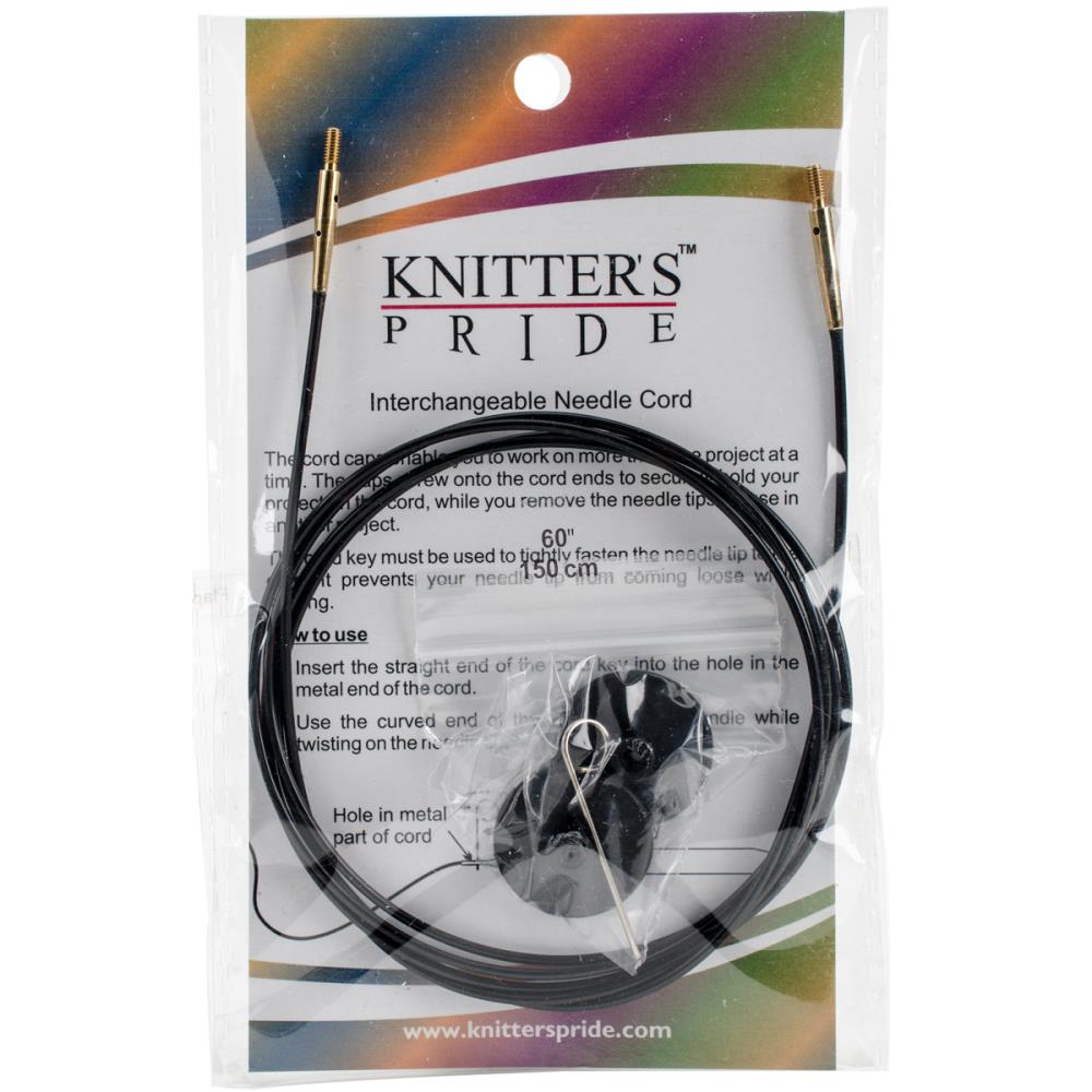 Knitter's Pride-Interchangeable Cords 37 (47 w/ tips)-Black