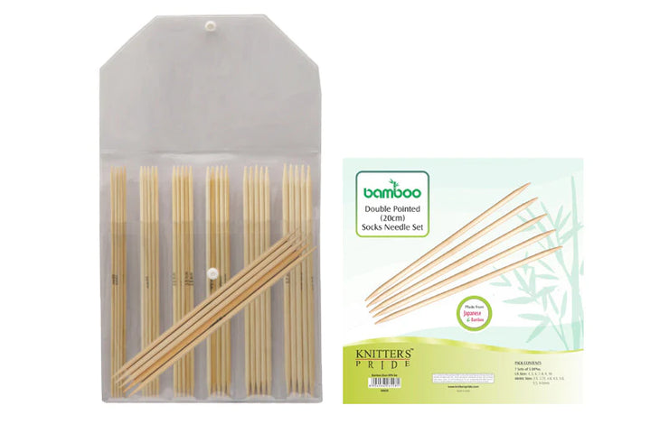 Knitter's Pride Bamboo Double Point 15cm Socks Needle Set
