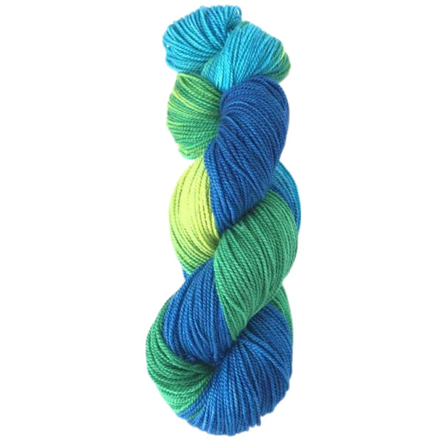 Hand Dyed Yarn. Sport Weight Superwash Merino Wool. INK MULTI. Blue Green  Purple Indie Dyer Knitting Yarn. Multicolor Heavier Sock Yarn 