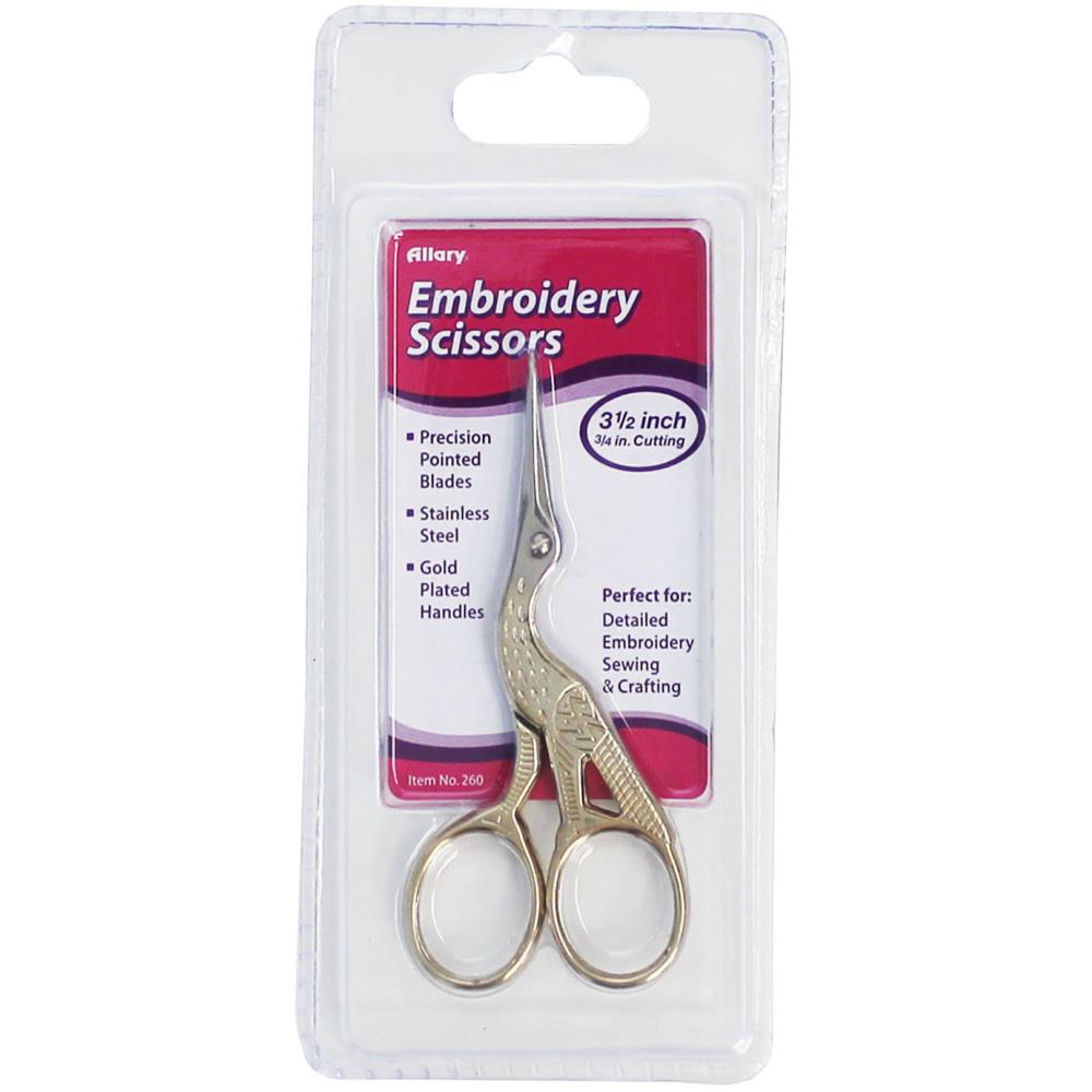 Curved 4 Embroidery Scissors for Sewing, Dressmaking & Fiber Crafts 