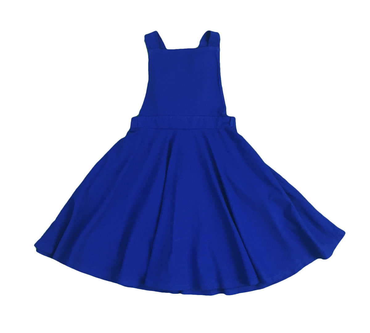 blue overall dress