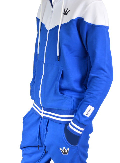 Worthy Sweatsuit Royal Blue & White – WorthyLux