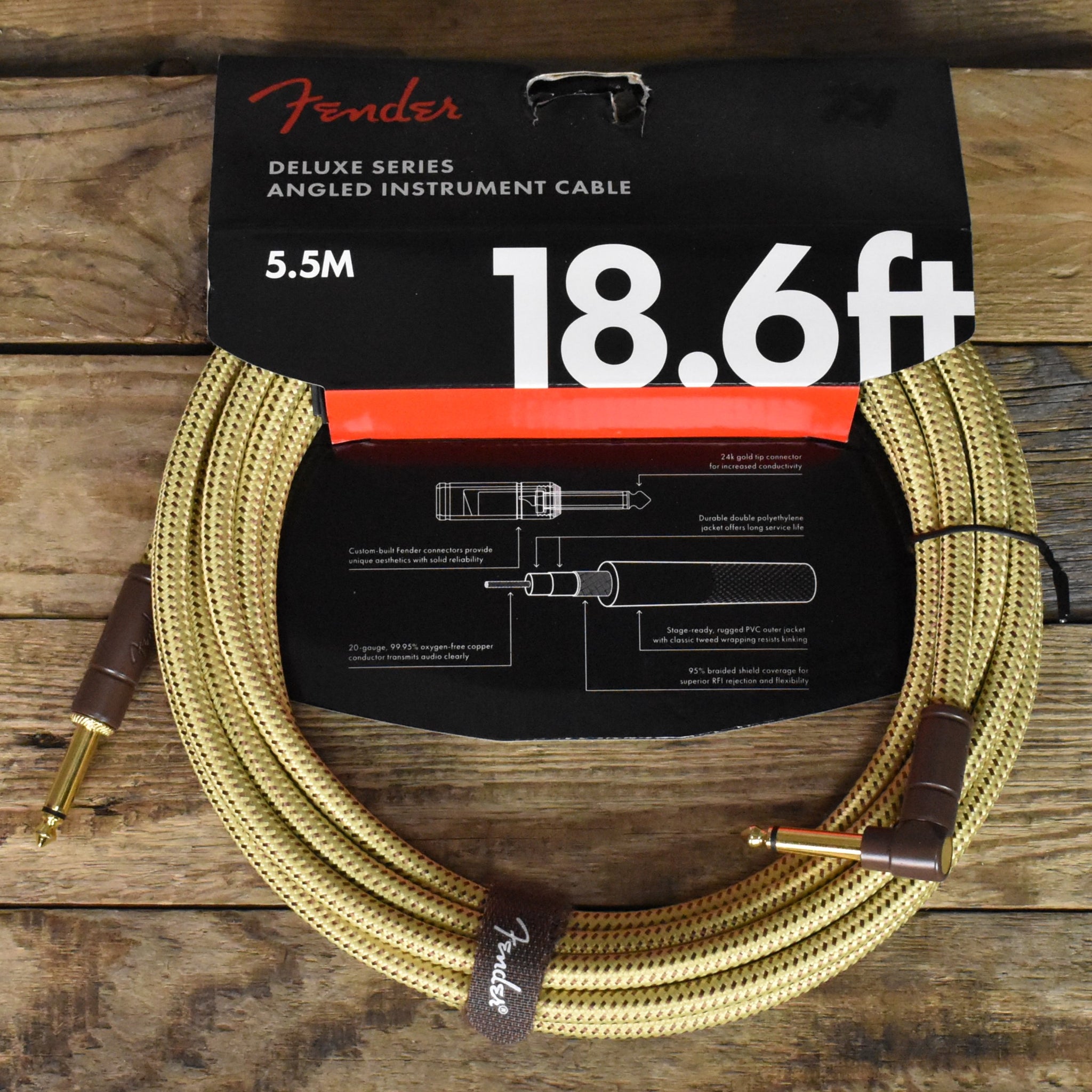 フェンダー Fender Original Series Instrument Cable SS 15' FRD ギターケーブル - アクセサリー