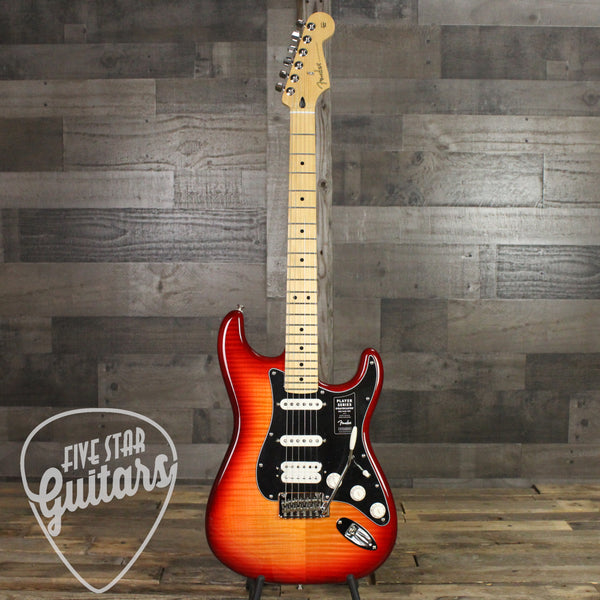 Fender Player Stratocaster HSS Plus Top - Aged Cherry Burst - Five Star