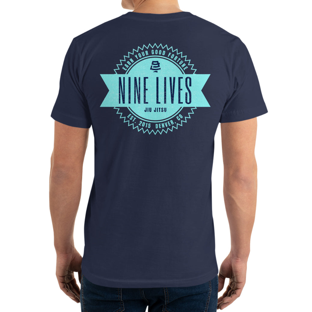 Download Good Fortune Tee - Navy - Nine Lives Jiu Jitsu