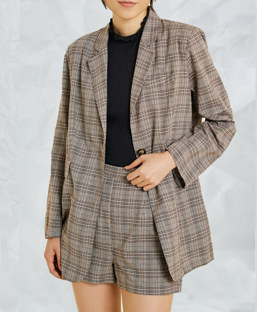 vintage plaid blazer