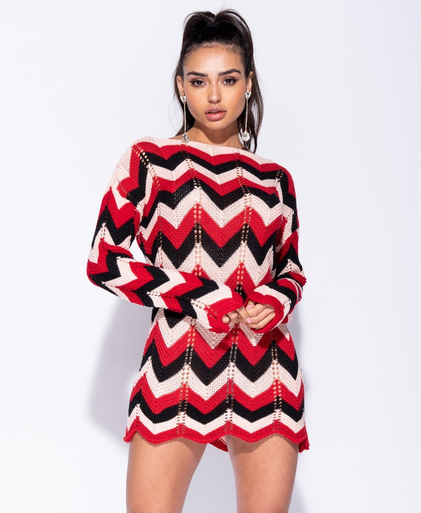 zig zag jumper dress