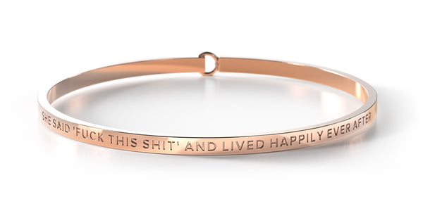 She Believed She Could So She Did - Be. Bangles - Engraved Bangles