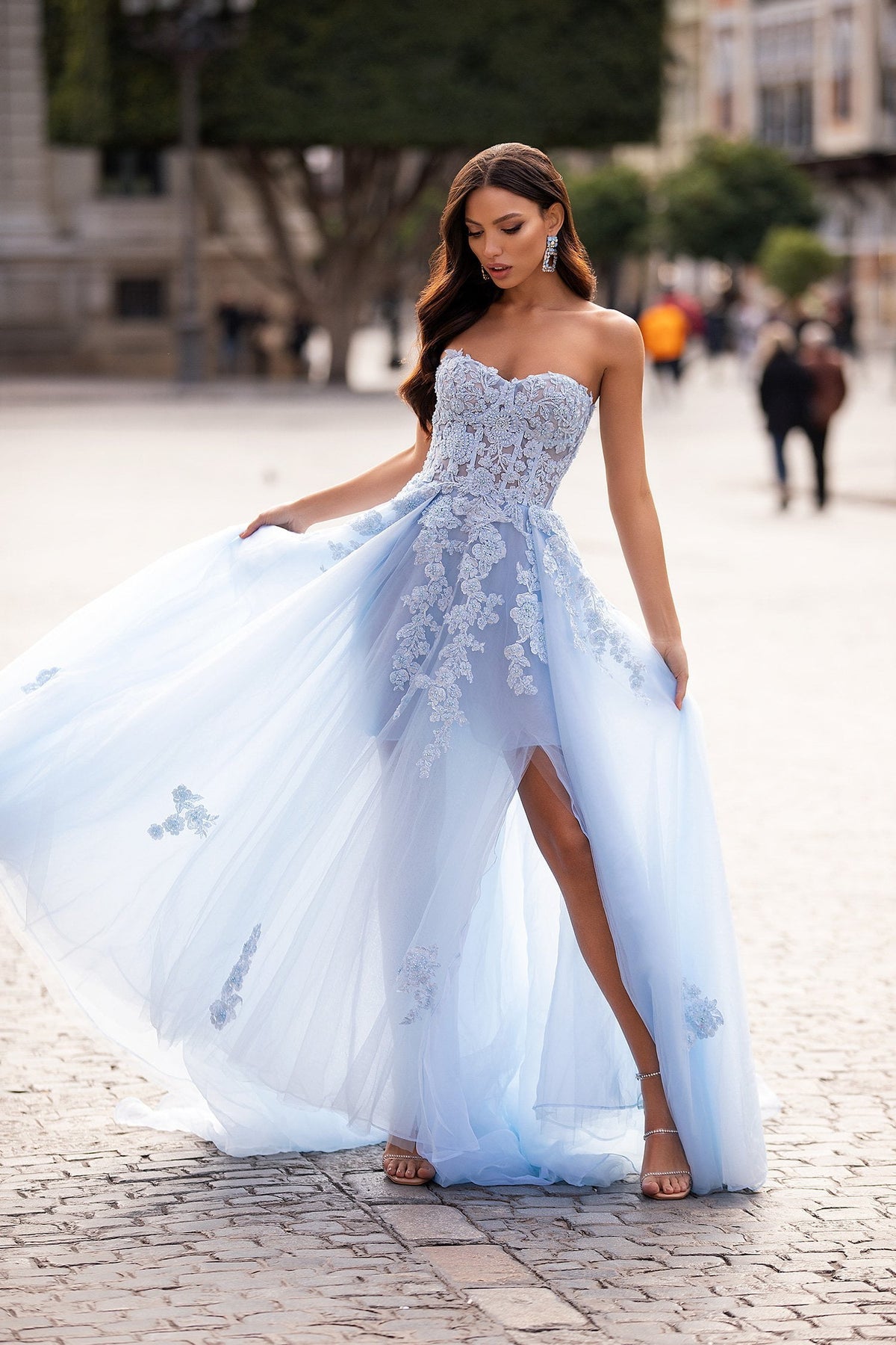 baby blue gown