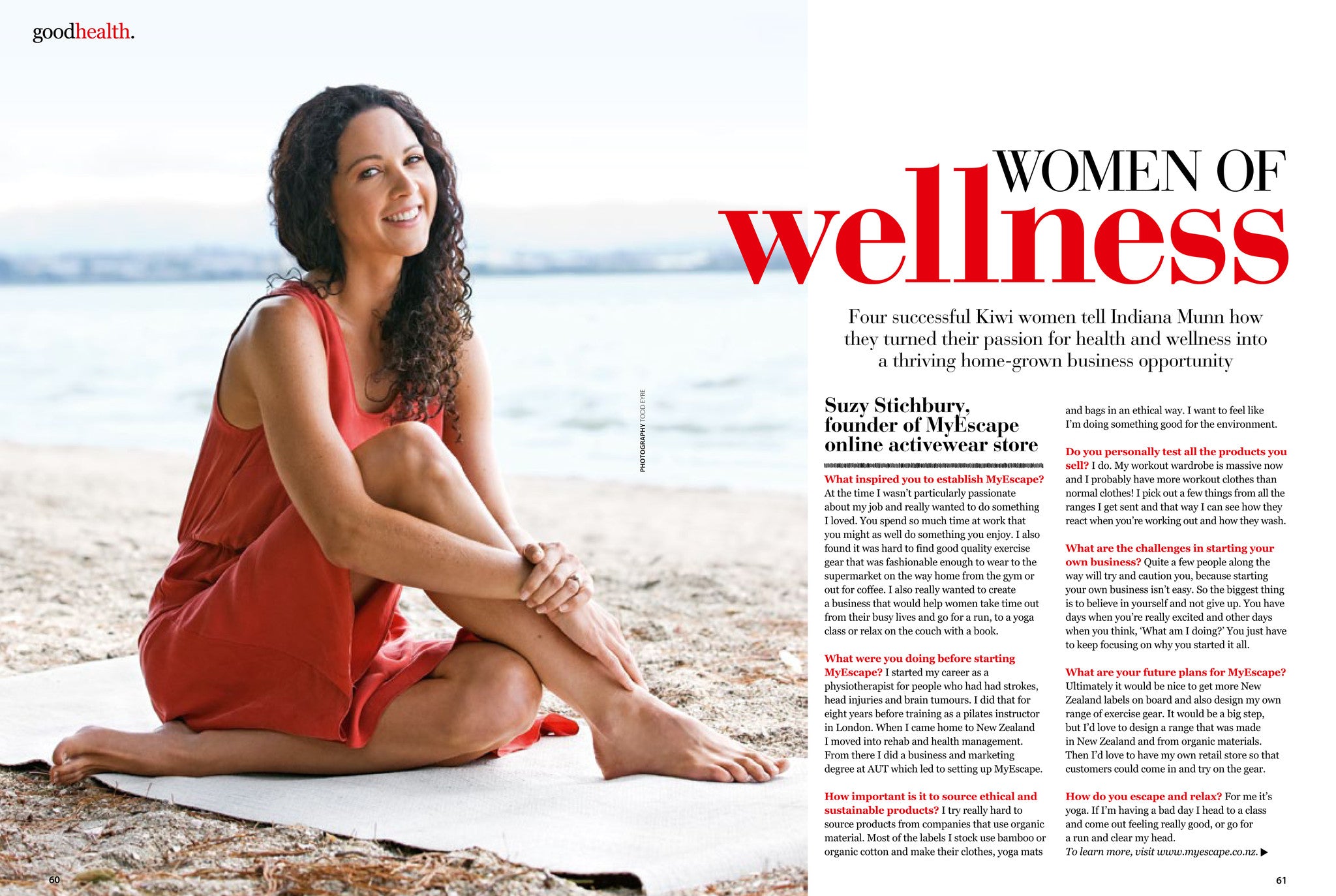 Women of Wellness Article in Good Health - myescape