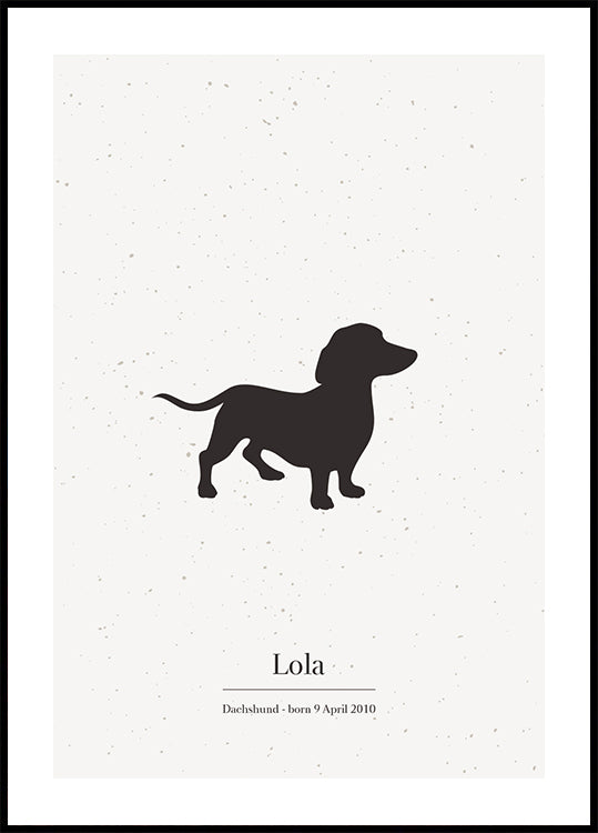 Custom Dog Silhouette Poster (70x100cm) - Plakater  > Personliga Posters