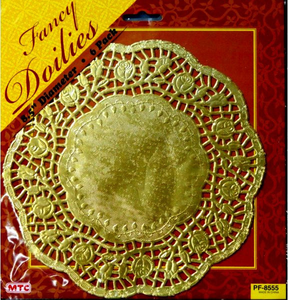 WILTON FOIL DOILIES GOLD 4 INCH DIAMETER 12 COUNT CUPCAKE VALENTINE'S DAY  CRAFT NEW