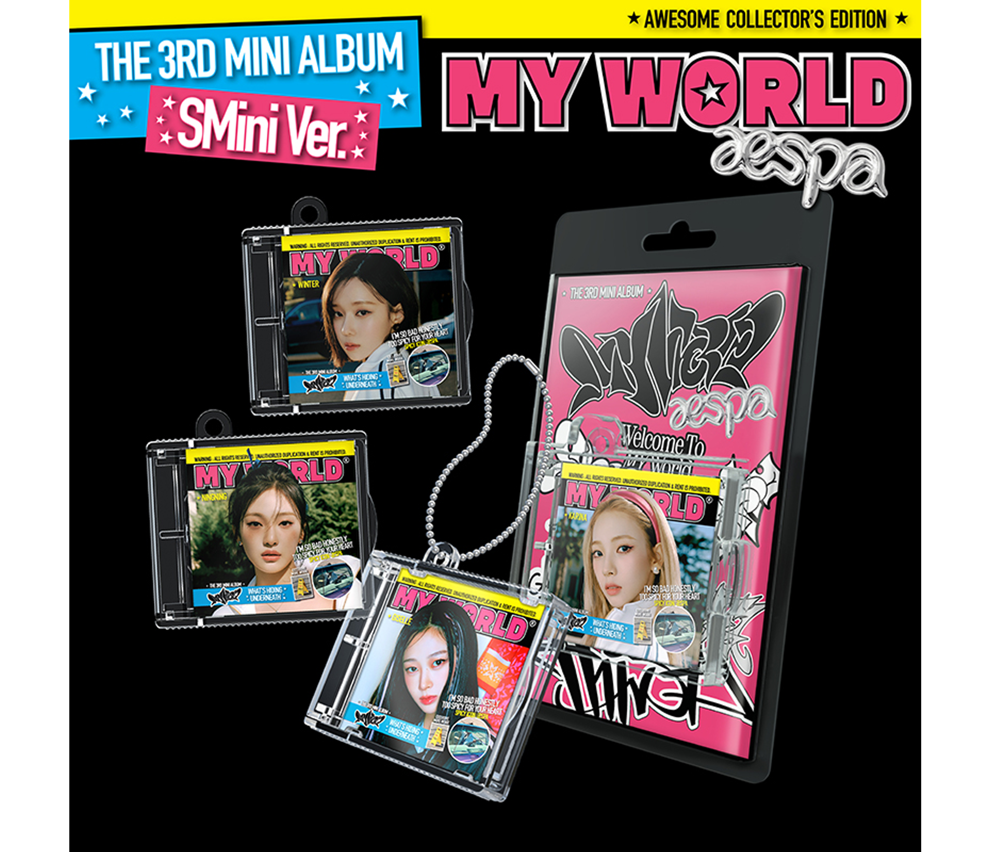 aespa - The 3rd Mini Album [MY WORLD] (SMini Ver.) (Smart Album) (Random Ver.)
