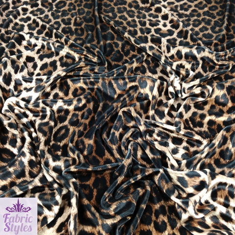 FS005_1 Leopard Print Velvet Fabric – Fabric Styles