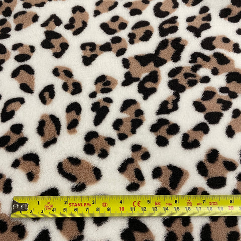 Leopard Print Cuddle Fleece Fabric Materials trustalchemy.com