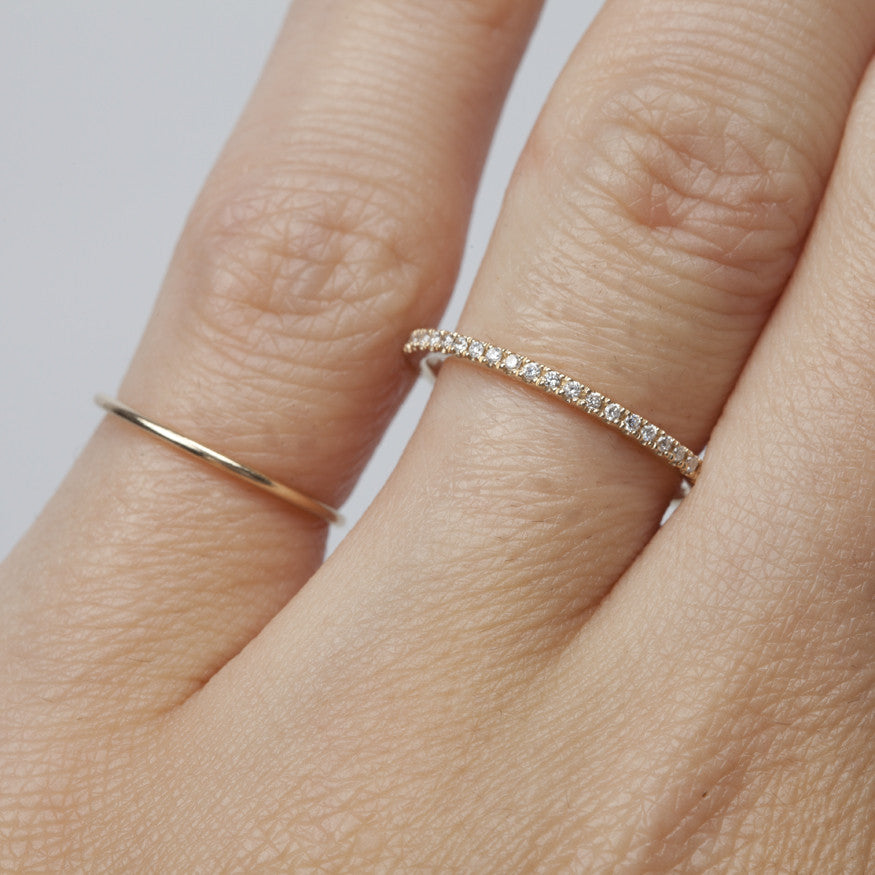 Rose Gold Diamond Eternity Band 33mm – Hayley K.S. Fine Jewelry