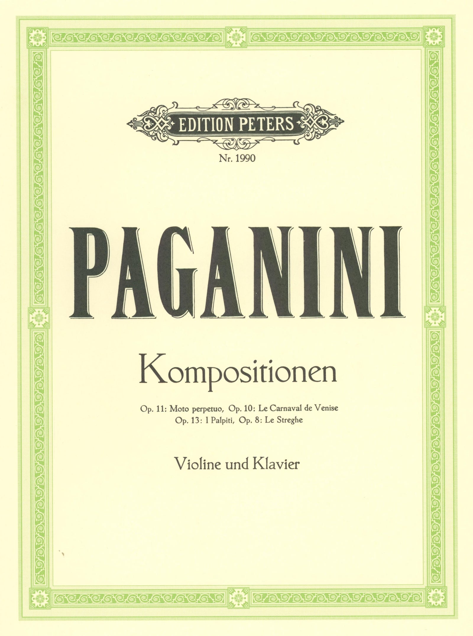 Paganini: Violin Concerto No. 1 in D Major, Op. 6 - Ficks Music