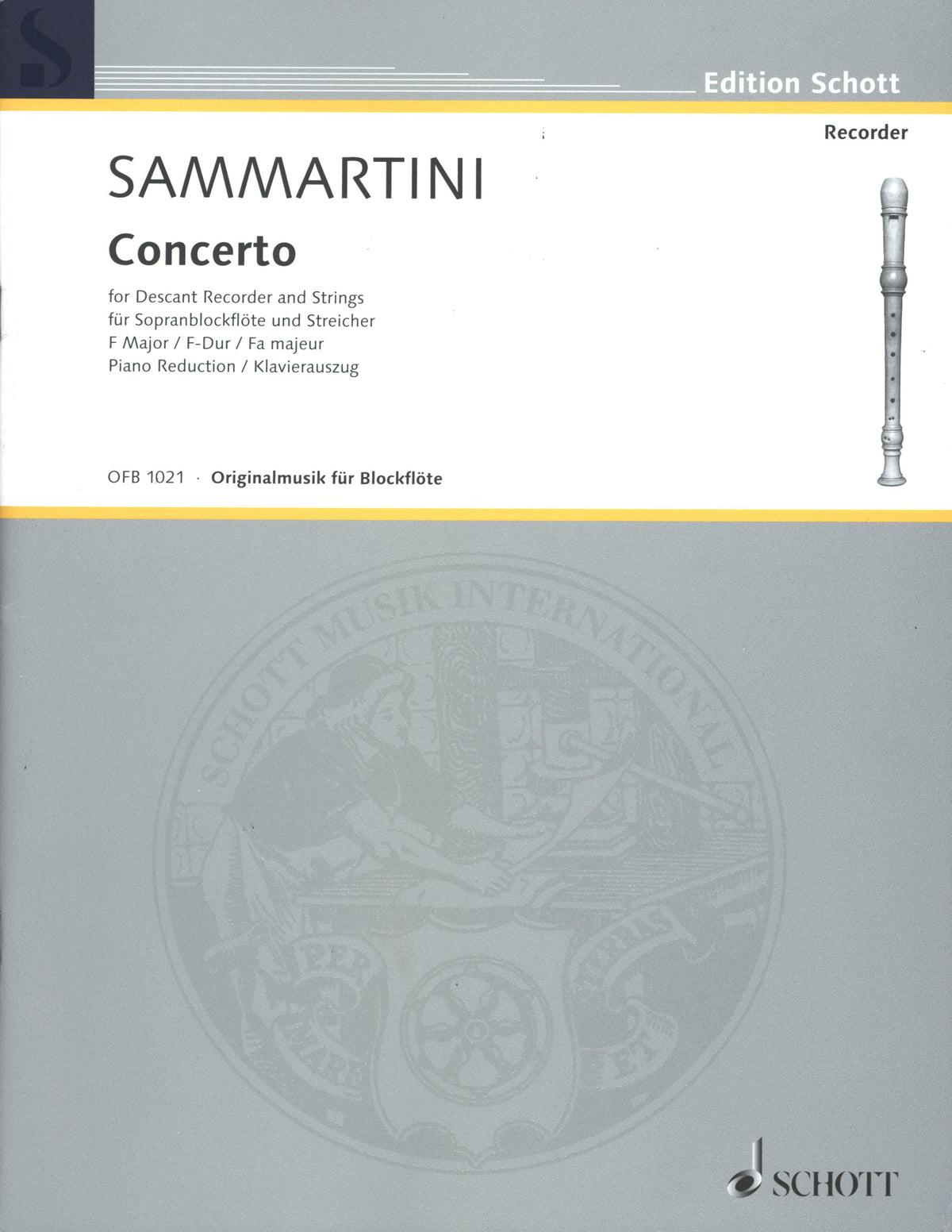 Sammartini: Recorder Concerto in F Major - Ficks Music