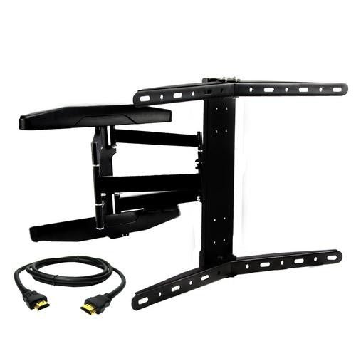 MegaMounts Full Motion Wall Mount for 32-70 Inch Curved Displays with HDMI Cable