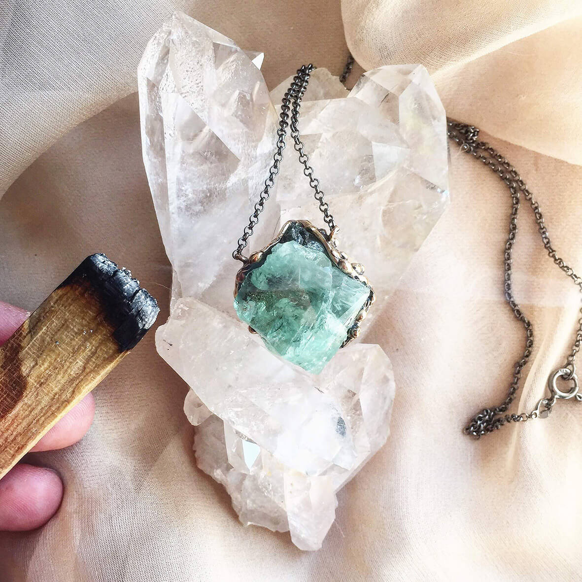 smudge is one of the most powerful ways to cleanse crystals