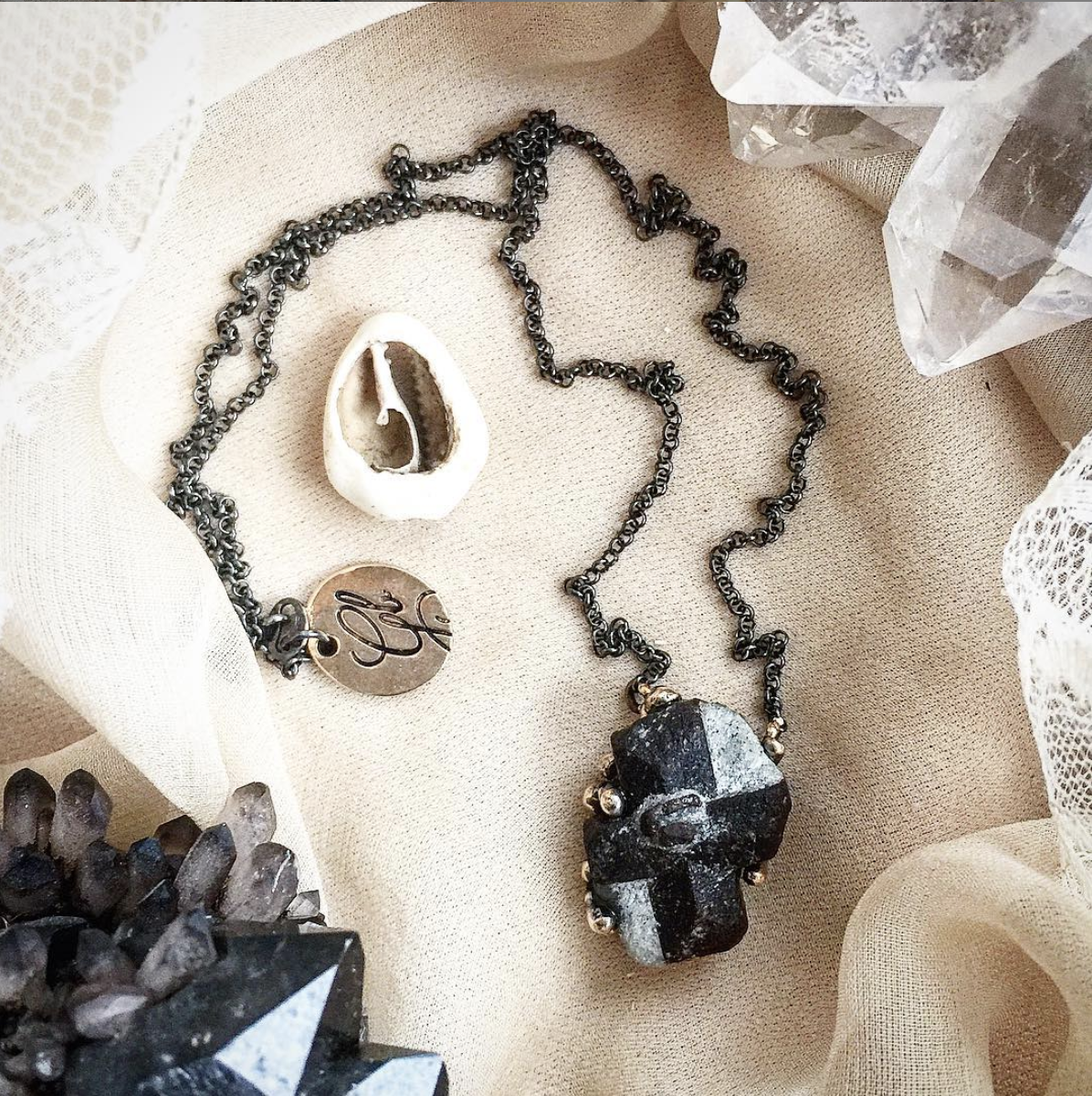 Crystals for new moms - Staurolite necklace