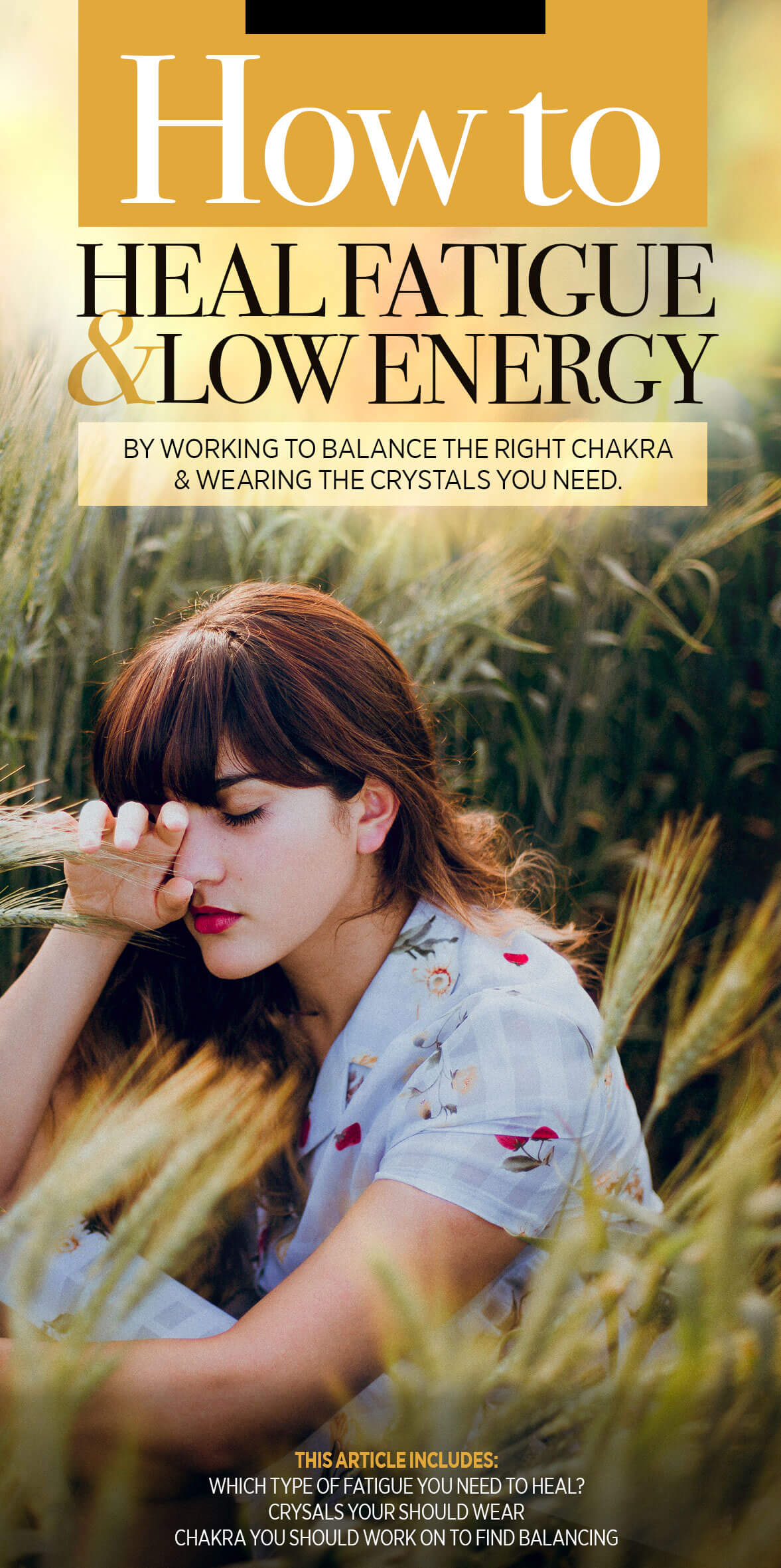 How to Heal Fatigue & Low Energy: Chakra to Balance & Best Crystals to Wear