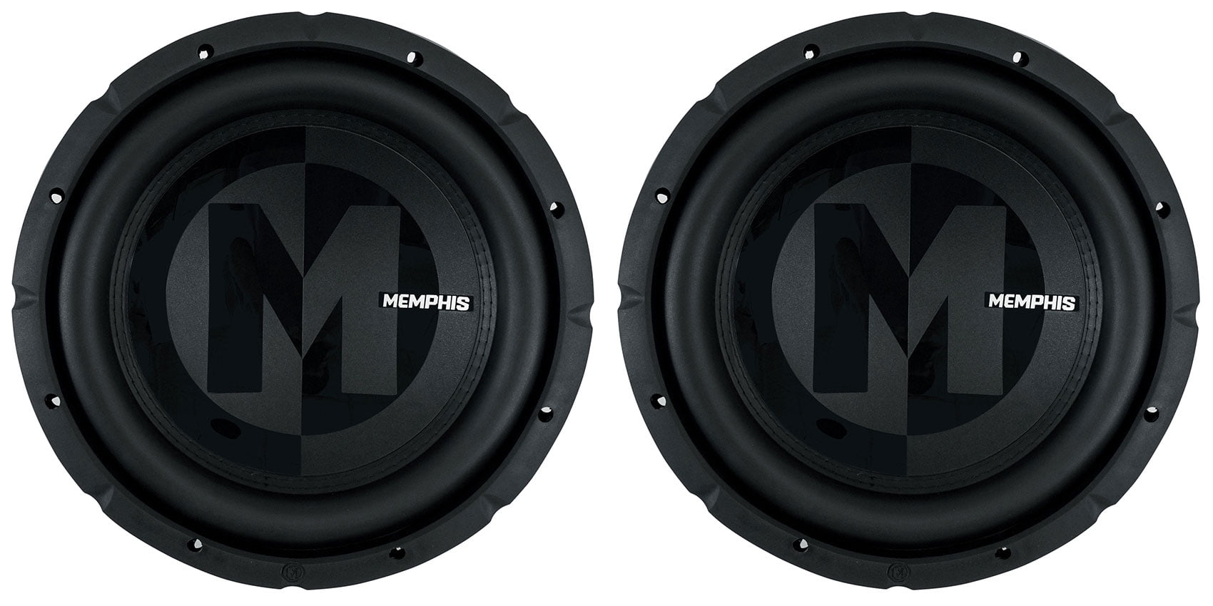 2) Memphis Audio PRX1224 600 Watt 12 Subwoofers PR Subs w/Selectable 2 or 4 ohm