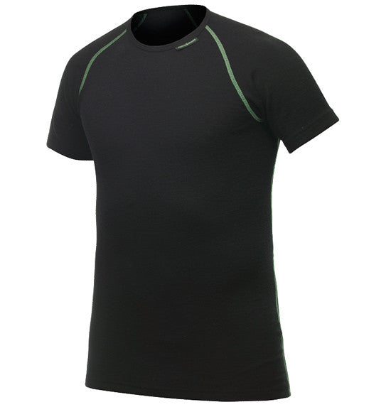 Woolpower LITE Short Sleeve Tee Shirt - black/green – Winter Outfitters