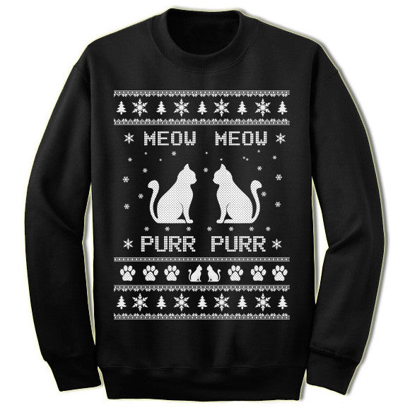 Meow Meow Purr Purr Ugly Christmas Sweater – Gifted Shirts