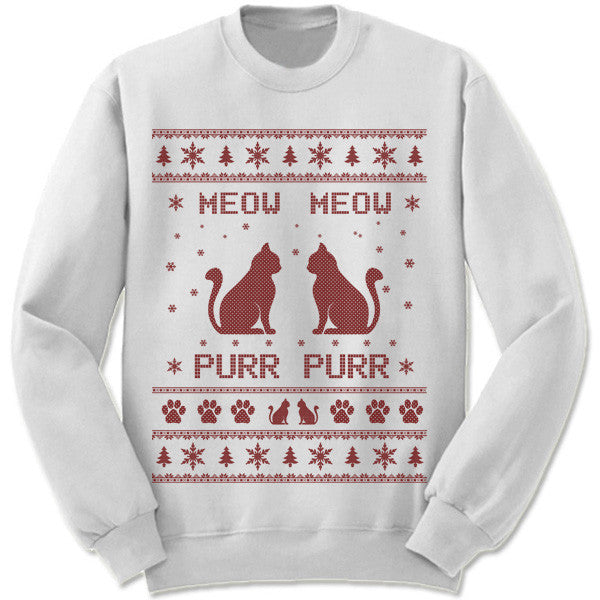 Meow Meow Purr Purr Ugly Christmas Sweater