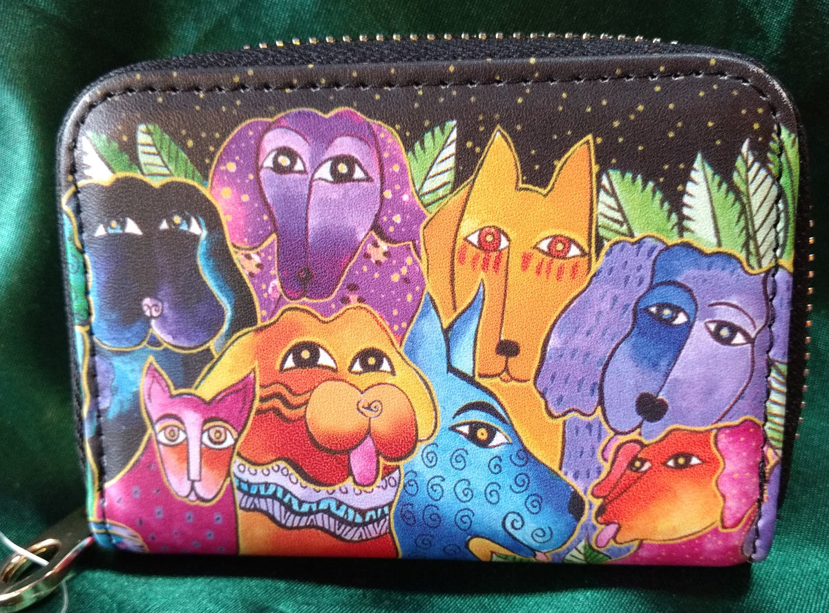 RFID Zipper Wallet - Dogs & Doggies - Laurel Burch – Jules Enchanting Gifts