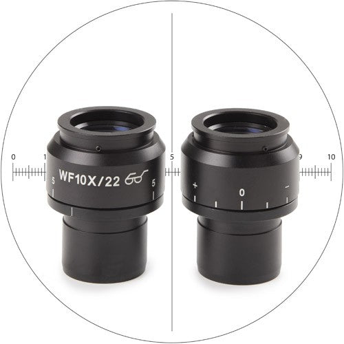 Ocular HWF 10x/22 mm con reticolo micrometrico 10/100 y retículo en cruz por NexiusZoom EVO