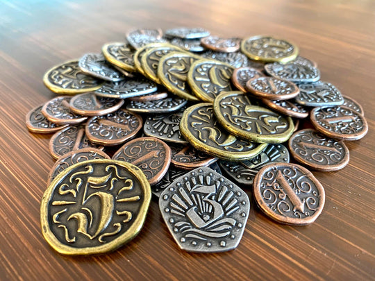 54 Metal Doubloon Coins for Libertalia (Stonemaier Games)
