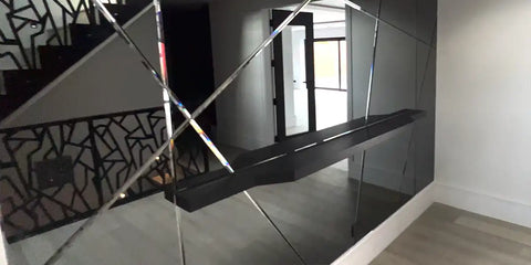 1200_x_600_-_Banner-_Feature_Mirror_Walls_-_Grey_Abstract_Hallway_Mirror - CreoGlass®