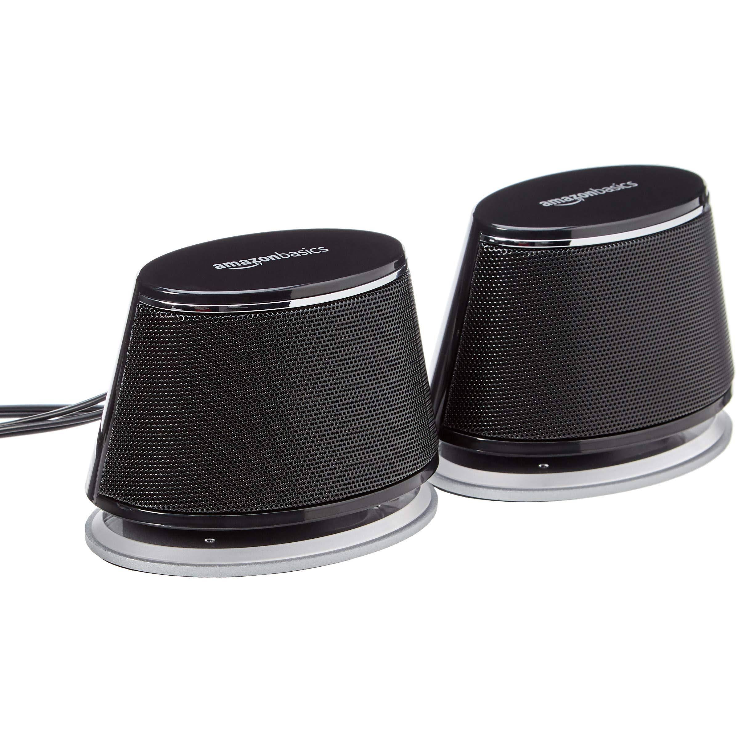AmazonBasics USB-Powered Computer Speakers with Dynamic Sound | Black CCU7_Q4OVQ57