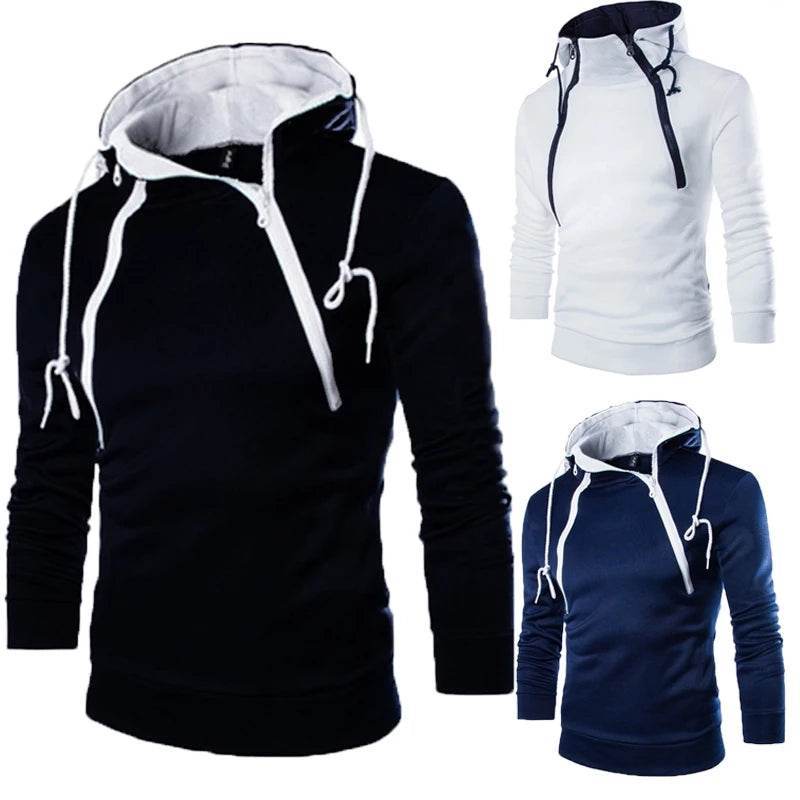 LETSNAGOU Men's Hooded Sweatshirt - Zipper Pullover for Casual Wear