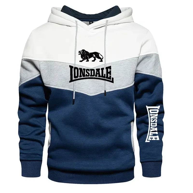 2025 Men's Patchwork Hoodie - Casual Fleece Thermal Sportswear