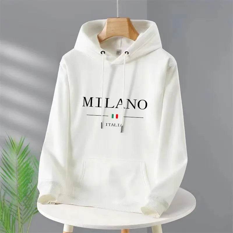 Luxury Milan Fashion Hoodies - Unisex Pullover for Casual Style
