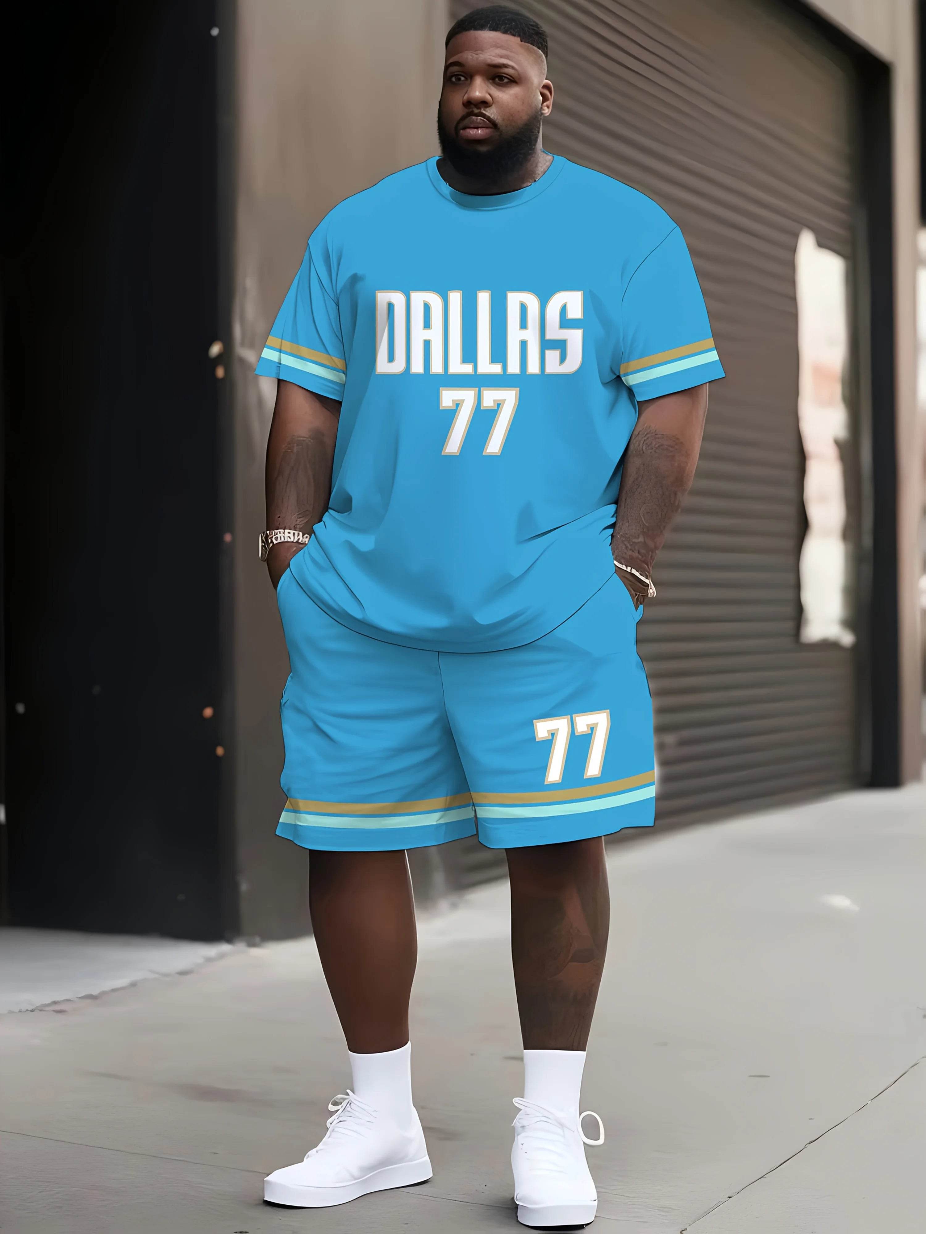 Men's Summer Sports Suit - Breathable Round Neck Short Sleeve Set