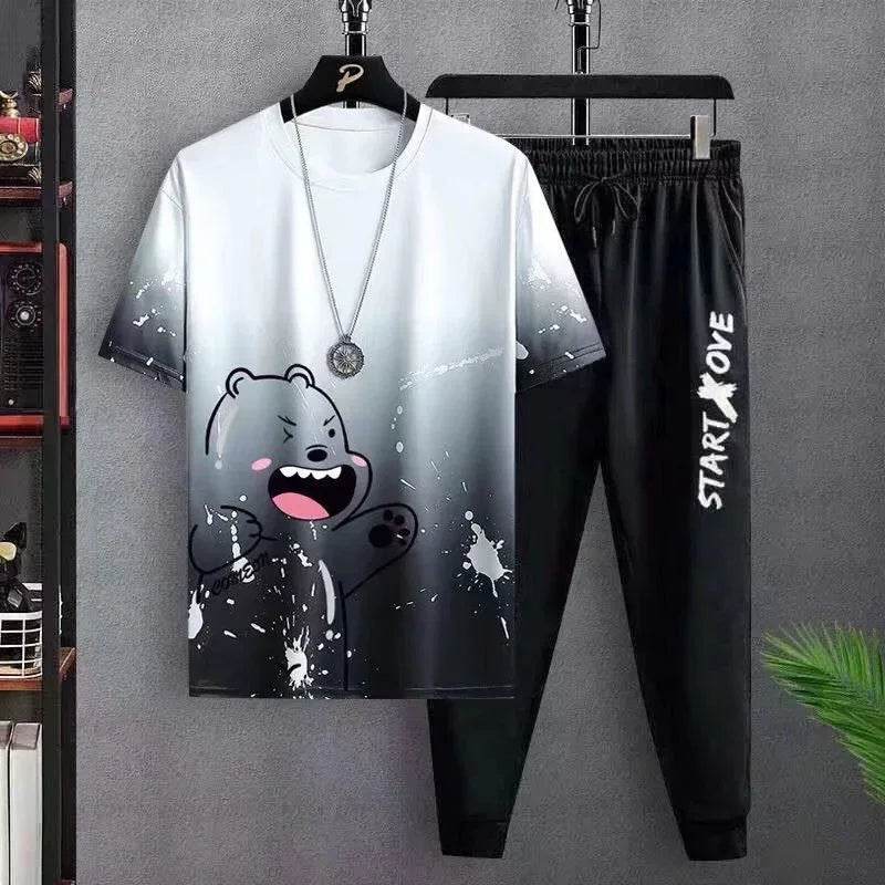 Trendy Casual Sports 2-Piece Set for Youth - Cool Summer Style