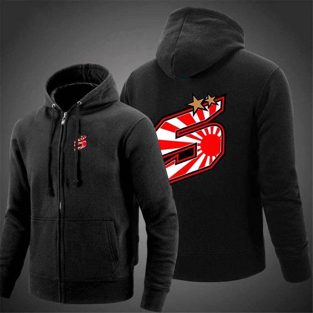 Johann Zarco No 5 Men's Hoodie - Classic Zipper Sweatshirt for Casual Wear