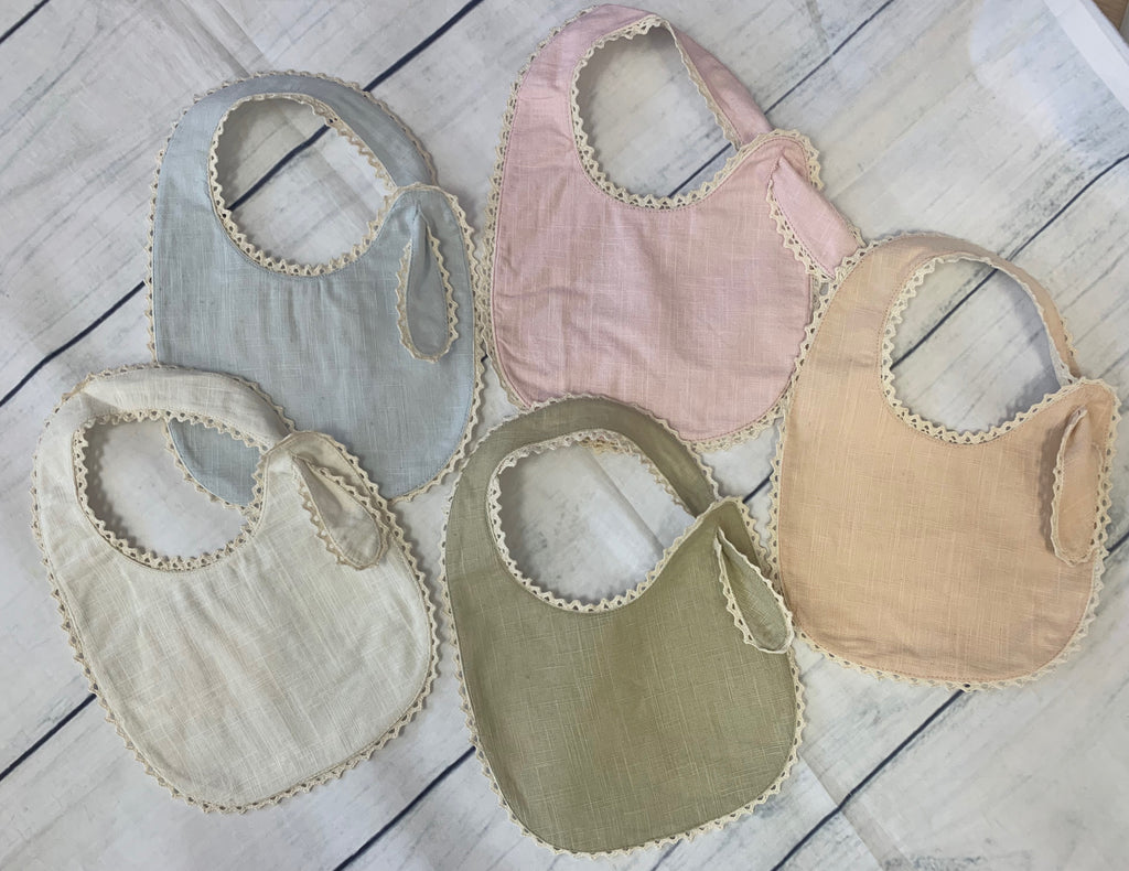 linen baby bibs