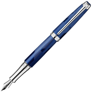 blau5 Caran d'Ache Füller, Leman Bleu Marin, 18Kt, blau