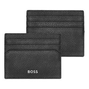 silber36 HUGO BOSS Kreditkartenetui, Classic Grained, Black