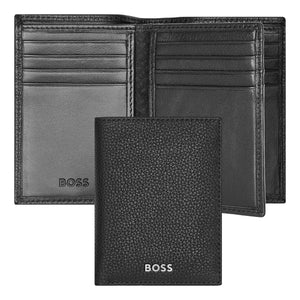 silber33 HUGO BOSS Kreditkartenetui, Classic Trifold Grained, Black