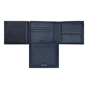 blau47 HUGO BOSS, Portemonnaie, Classic Grained, Navy