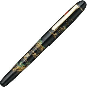 schwarz6 Platinum, Füller, #3776 Century Kaga Maki-e, mit Hira Maki-e Motiven Hira, 14Kt, Sansui