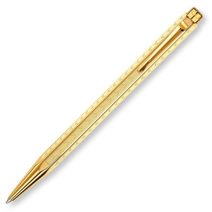 gold950 Caran d'Ache, Kugelschreiber Ecridor, Chevron vergoldet, gold